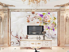 汉白玉大理石清新花卉背景墙图片素材 psd效果图下载 欧式电视背景墙图大全 电视背景墙编号 13438026