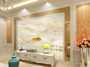 旭日东升大理石背景墙水墨大理石图片素材 效果图下载 大理石背景墙图大全 电视背景墙编号 18918545